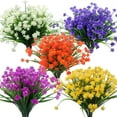 10 PCS Artificial Flowers Outdoor UV Resistant Fake Flowers No Fade