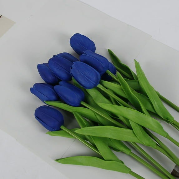 10 PCS Artificial Tulip Flowers 13" Real Touch PU Tulips Bouquet, Multicolor Flowers for Floral Arrangements, Easter, Mother's Day, Spring and Valentine's Day Decorations