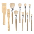 thumbnail image 1 of 10 PCS Assorted Size Paint Brush Gilding Brush Hair Duster Flat Brush Sweep Mops for Watercolor, Wash, Ceramic, 1 of 7