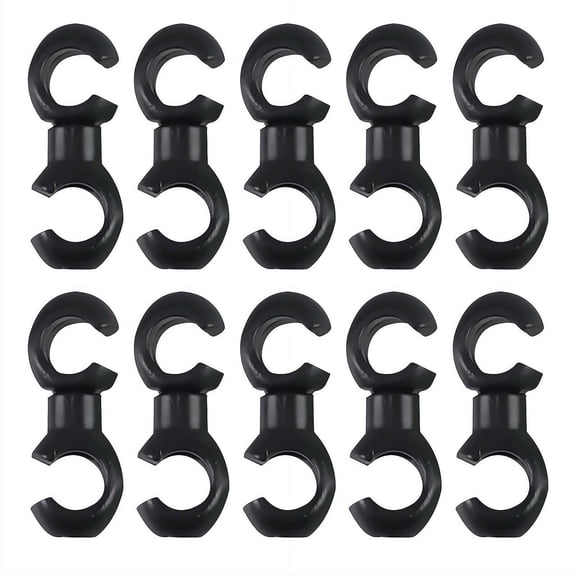 10 PCS Bike Cable Management Clips, Handcuff Style Wire Organizer S-Hook, Cycling Brake Hose Shifter Line Storage Holder for Mountain Road Bicycle