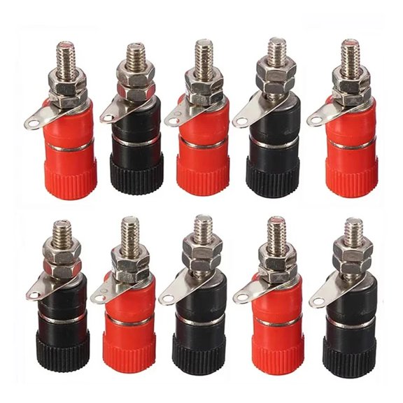 10 PCS Binding Posts Terminals 4mm Banana Plug Socket 4mm Terminal Connector for Amplifier