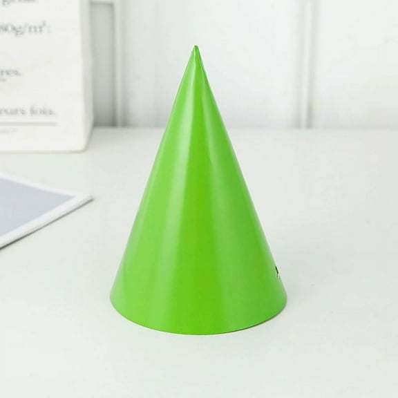 10 PCS Birthday Party Cone Hats Colorful Mini Party Paper Hats, Celebration Headwear for Kids, Adults, Baby Shower, New Year, Christmas, Anniversary Green