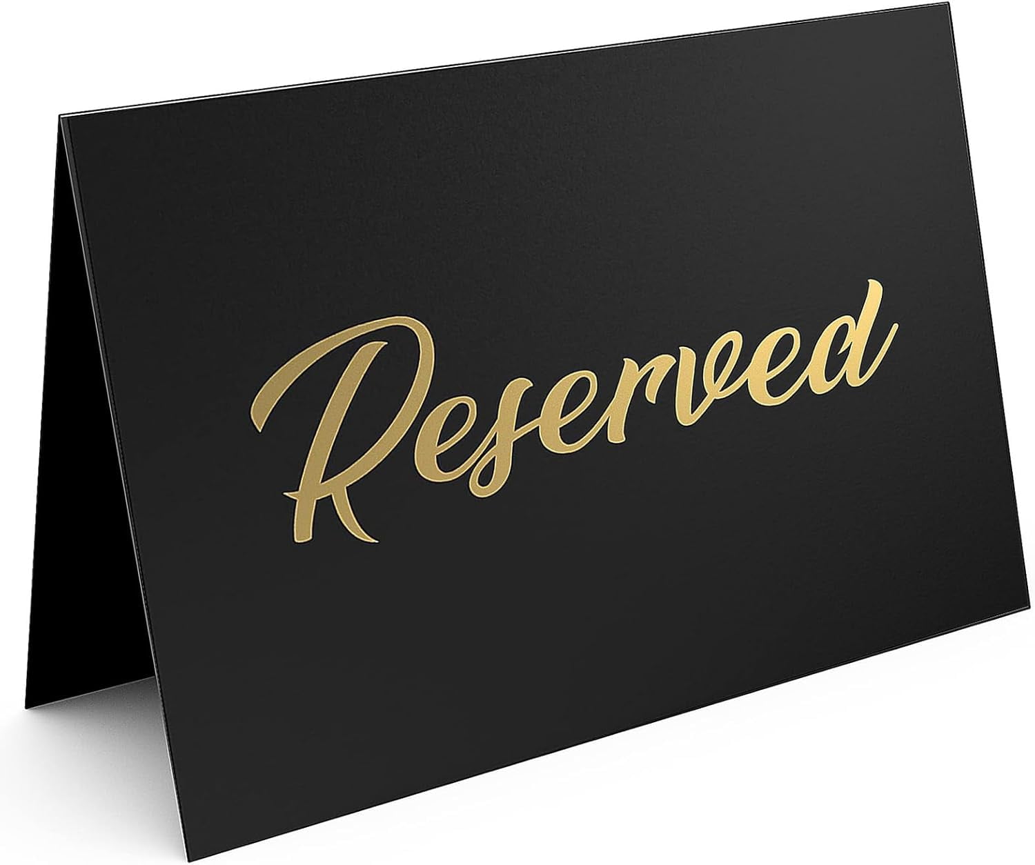 10 PCS Black Reserved Table Signs for Wedding, Double Sided Cardstock ...