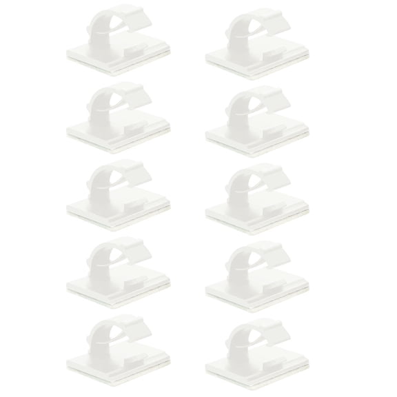 10 PCS Cable Clamp Self Adhesive Wire Clip Fixer Management Fastener White Black