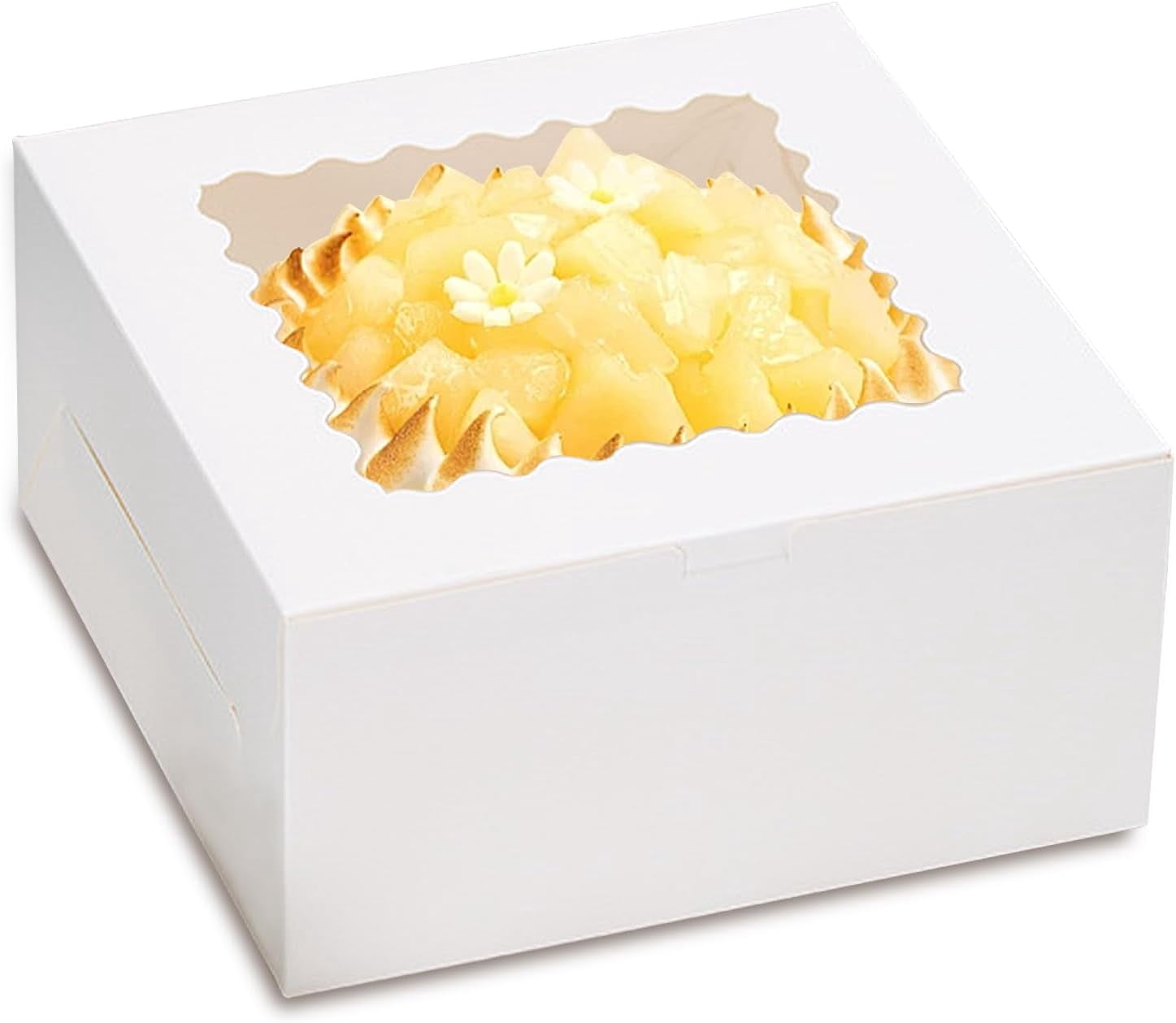 10 PCS Cake Boxes with Cake Boards, 10’’ x 10’’ x 5’’ Cake Containers ...