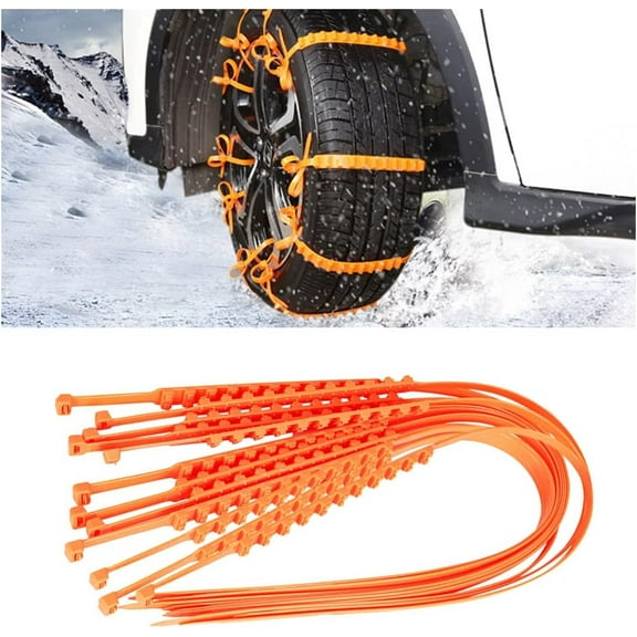 LEDMOMO Winter Car Accessories Tire Chains Nylon Mud Grip Roads 10Pack