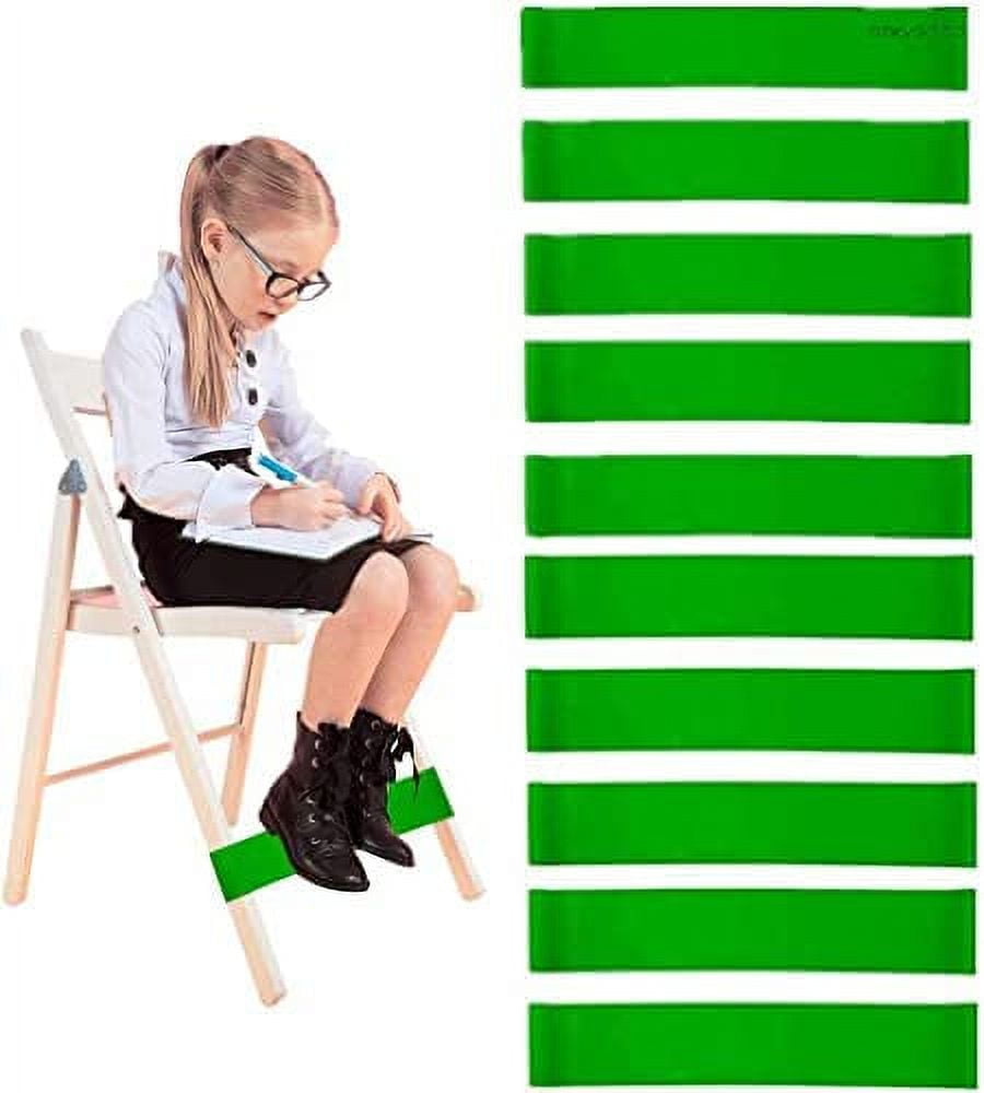 10 PCS Chair Bands for Kids with Fidgety Feet Thick Natural Latex Stretch Chair Fidget Bands