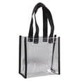 thumbnail image 1 of 10 PCS Clear Gift Bags with Handles,Small Reusable Party Favor Bags, Transparent Goodie Bags for Wedding,Baby Shower, Birthday (10" x 10" x 4")ï¼Black, 1 of 4