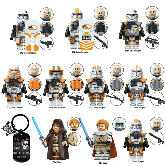 10 PCS Clone Wars 212th Clone Troopers Obi-Wan Minifigures Building Blocks Toys Collectible Christmas Gifts