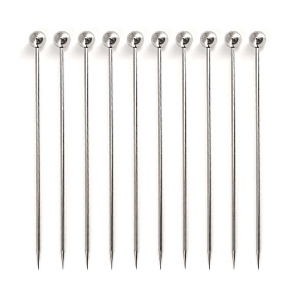 10 PCS Cocktail Picks Stainless Steel Cocktail Toothpicks Reusable Cocktail Skewers Metal Cocktail Pick for Fruit