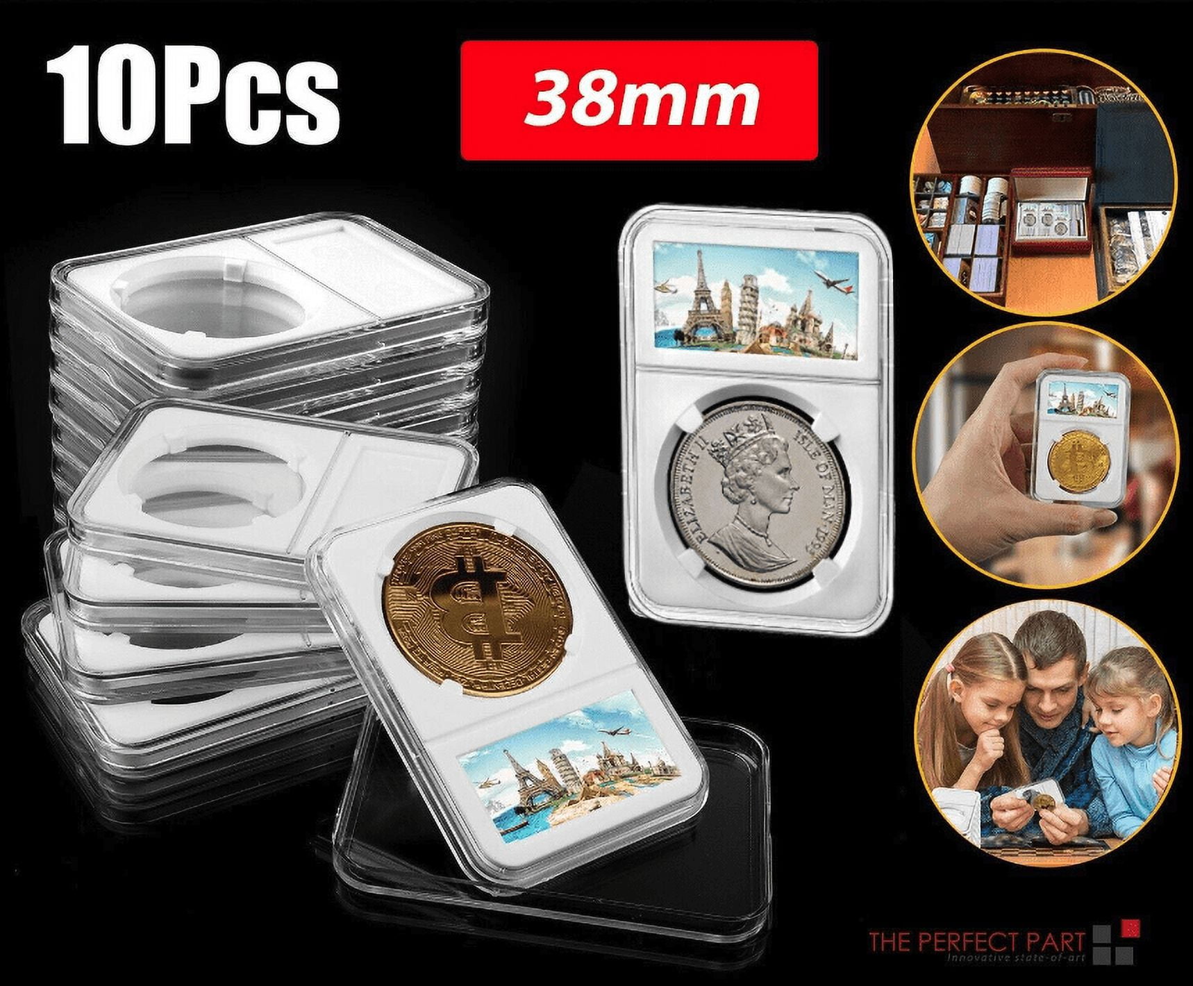 10 PCS Coin Slab Display Holder Storage 38mm For
