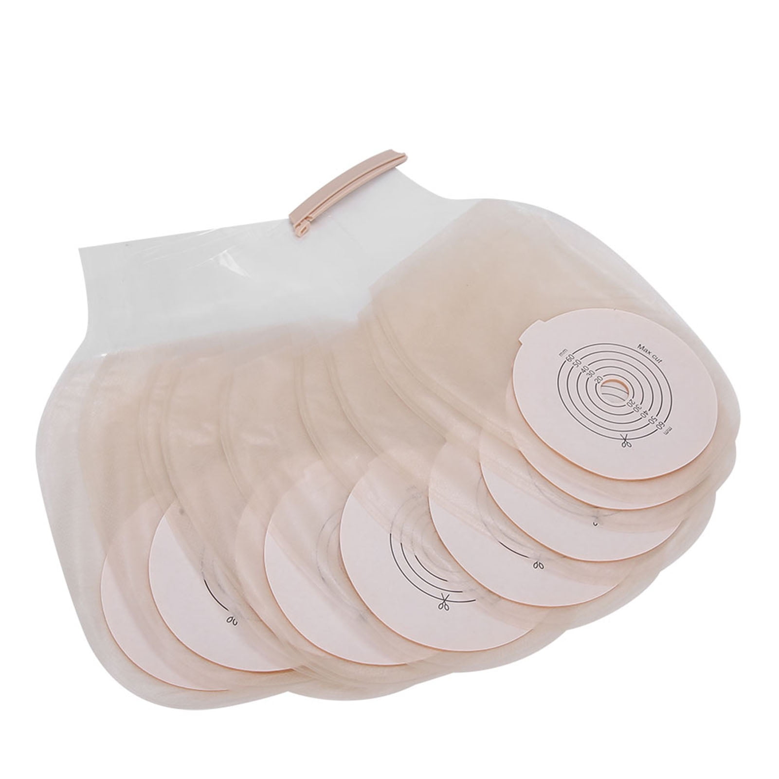 10 PCS Colostomy Bags, OnePiece Silicone Drainable Ostomy Pouches