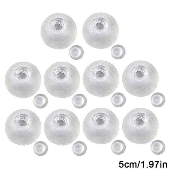 10 PCS DIY Empty Squishies Balloon Skins, 6cm Clear Elastic Rubber for Homemade Stress Balls, Fillable Sensory Toy Kit, Slow Rising DIY Craft