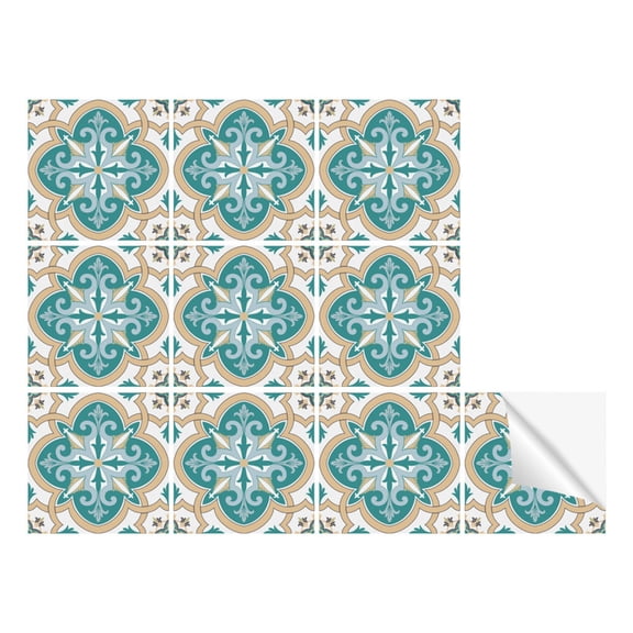 10 PCS Decorative Tile Sticker For Kitchen Bathroom 6 x 6 inch Waterproof Oil Proof Furniture Staircase Home Decor Peel and Stick Backsplash DIY Murals