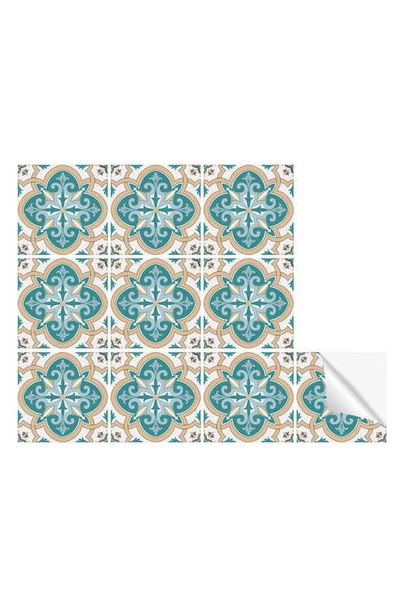 10 PCS Decorative Tile Sticker For Kitchen Bathroom 6 x 6 inch Waterproof Oil Proof Furniture Staircase Home Decor Peel and Stick Backsplash DIY Murals