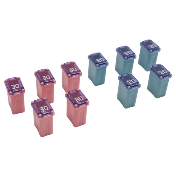 10 PCS FMM MCASE Low Blow Mini Box Fuses, 20A 30A Maxi Automotive Fuse Assortment