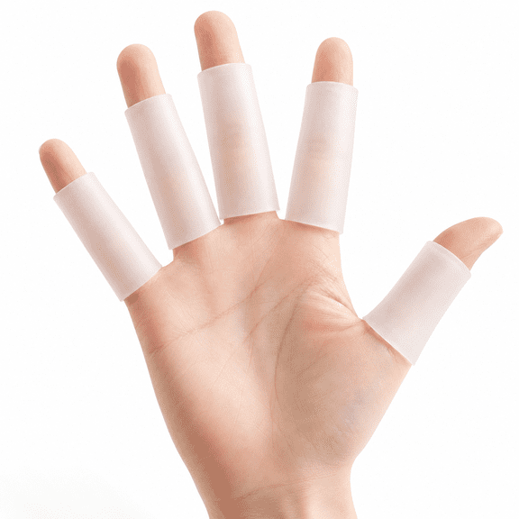 10 PCS Gel Finger Sleeves,Silicone Finger Sleeve Cushions,Finger Protector s for Thumb,Tube Protector Covers for Hand Eczema,Finger Protector for Arthritis,Trigger Finger Pain