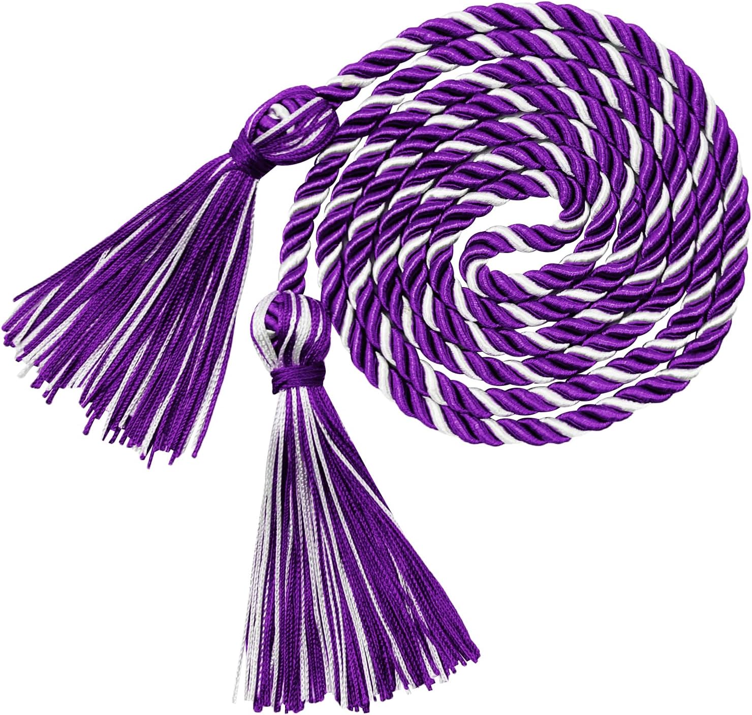 10 PCS Graduation Honor Cords Purple and White Graduation Cords, 67