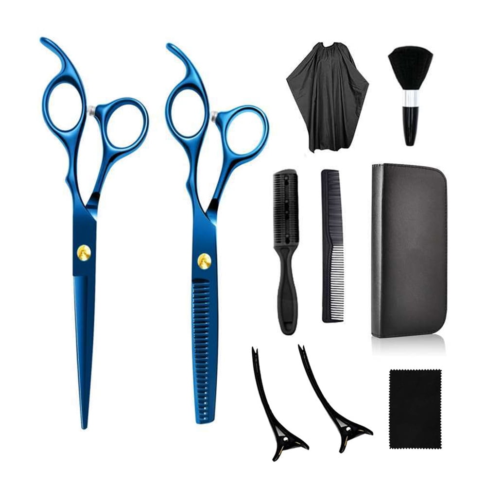 10 PCS Hair Cutting Scissors Set, Professional Haircut Scissors Kit for Barber, Salon, Home