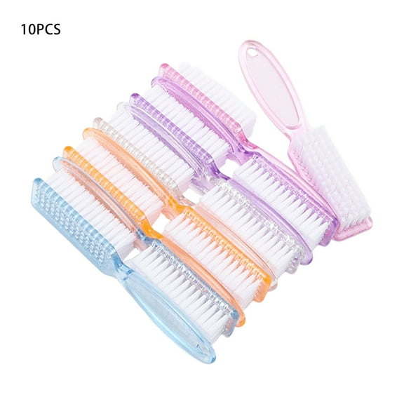 10 PCS Handle Grip Nail Brush,Hand Fingernail Cleaner Brush Manicure Brush Pedicure Tools Scrub Cleaning Brushes for Toes and Nails Cleaner (Blue)