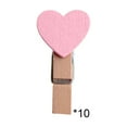 thumbnail image 1 of 10 PCS Heart Wooden Clothespins, Pink Mini Clothespins Photo Clips Small Decorative Wood Peg Pin Craft Clips for Wedding Party Hanging Pictures Postcard Display, 1 of 6
