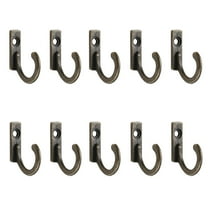 10 PCS Heavy Duty Coat Single Hole Hooks Vintage Bronze Wall Hooks Sturdy Decorative Coat Rack for Hanging Hat Towel
