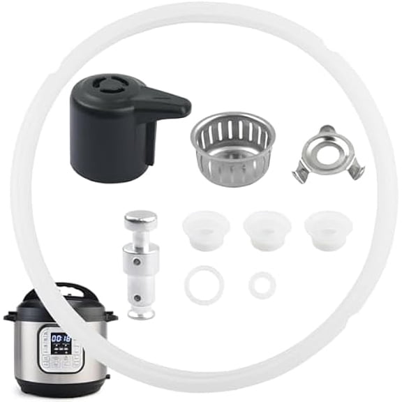 10 PCS Instantpot Replacement Parts for Duo 5, 6 Qt and Duo Plus 6 Quart, Include Sealing Ring Steam Release Valve Float Valve Anti-Block Shield Anti-blocking Shroud Bracket