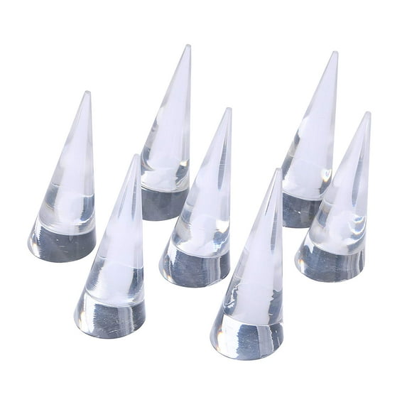 10 PCS Jewelry Ring Display Holder Stand Cone Shape Acrylic (Clear)