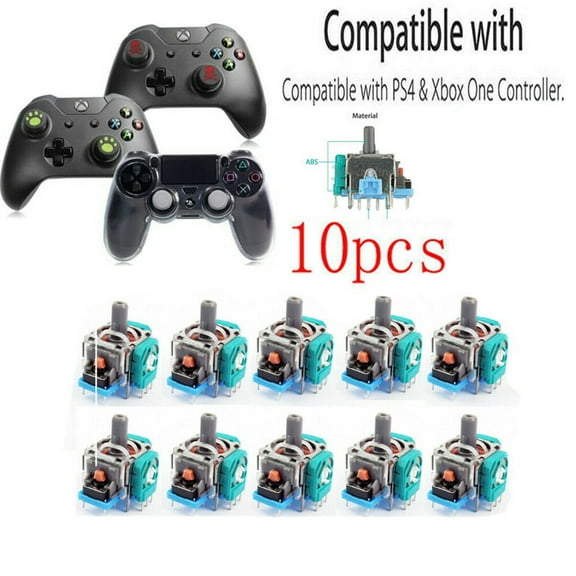 10 PCS Joystick Sensor Module Joystick 3D Analog Potentiometers Joystick Thumb Grip Replacement Controller Joystick Axis Analog Sensor Module For Xbox One PS4