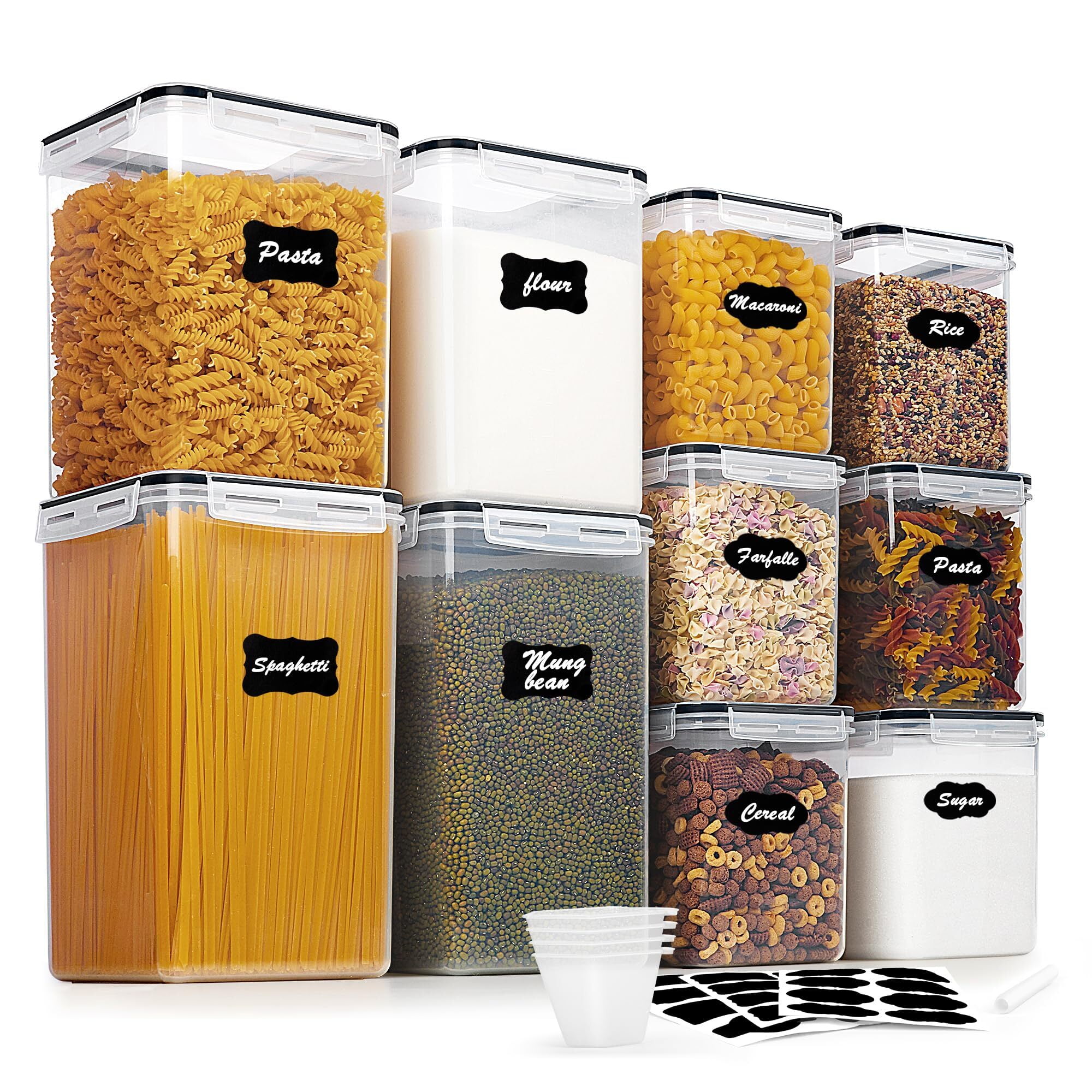 Lvelia Food Storage Containers,Flour Container with Lids Airtight