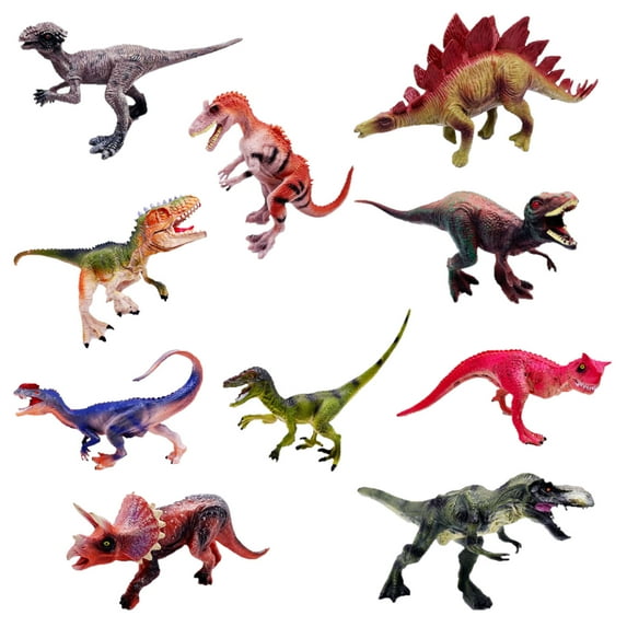 10 PCS Large Dinosaur Figure Toys Set - High Quality Dinosaur Toys 4" to 5" Each Figure