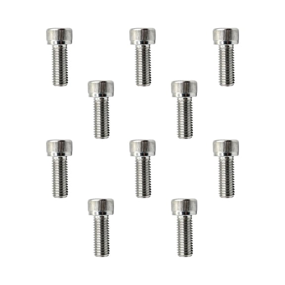 10 PCS M10-1.5 x 25mm Socket Head Cap Screws, 304 Stainless Steel (A2-70), Hexagonal Socket Head, Fully Threaded, Multi-Scene Application (10)