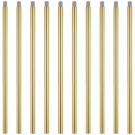 10 PCS M10 Threaded Extension Rods, 10 PCS Connectors for Pendant Light, Island Lighting, Chandeliers, Lighting Fixture Rods & Stems