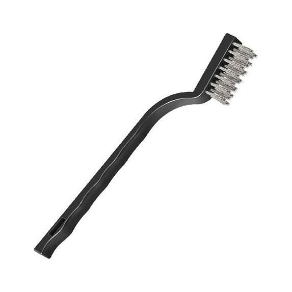 10 PCS MINI Wire Brushes, Stainless Steel Brush Set, Curved Handle Scratch Toothbrush, Cleaning Welding Slag and Rust
