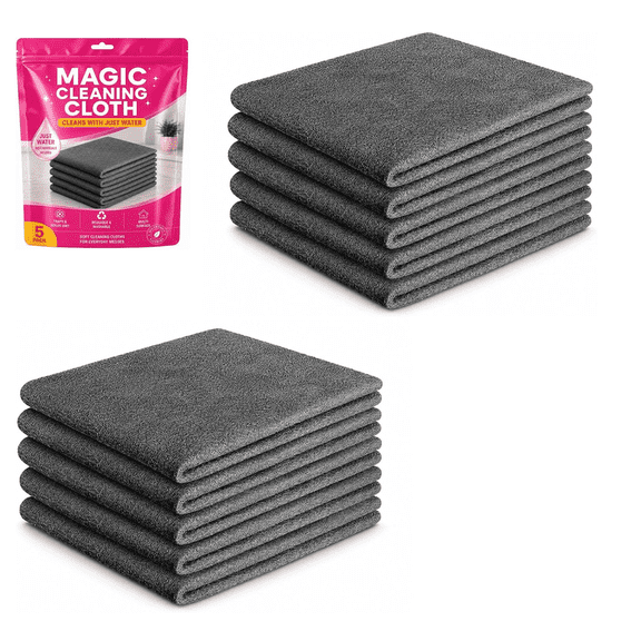 10 PCS Magic Cleaning Cloth,2026 New Thickened Magic Cleaning Cloth, Reusable Streak Free Microfiber Cloth for Kitchen, Window, Glass and Cars