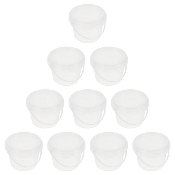 10 PCS Mini Storage Bucket The Gift Ice Cream Cup Milk Tea Containers Party Container Candy Clear Fruit Cups