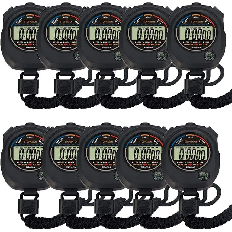 10 PCS Multi Function Electronic Digital Sport Stopwatch Timer