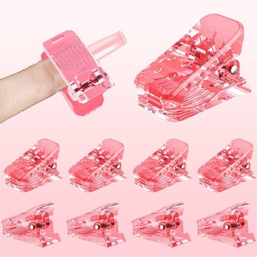 10 PCS Nail Tip Clips, Nail Tips Clip for Nail Extension Quick Building Gel Nail Forms Nail Clamps DIY Manicure Nail Art Tool