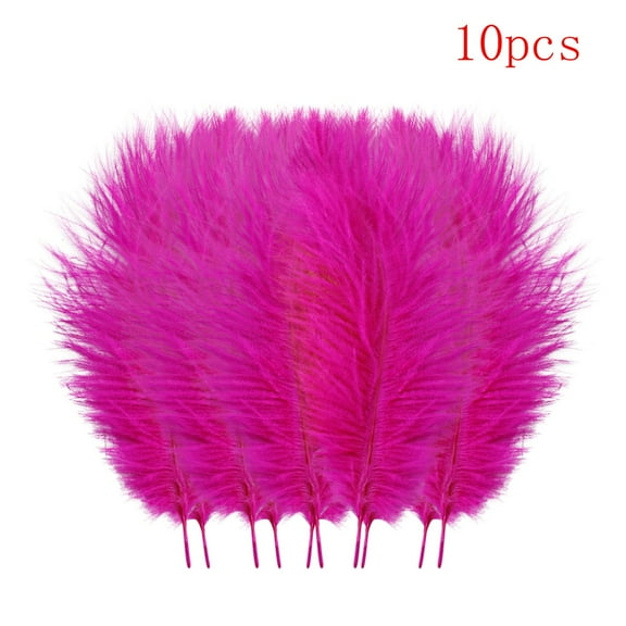 10 PCS Ostrich Feathers,Bulk Soft Feathers for Crafts Centerpieces Party Wedding Home Decorations Dream Catchers Vases (Hot Pink,7.8-9.8 Inch)