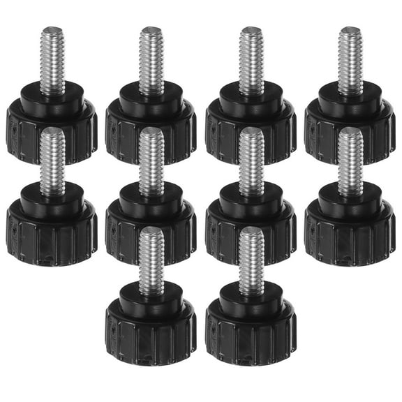 WHAMVOX 10PCS Stainless Steel Threaded Knob Knurled Thumb Screws for Computer Case and Monitor Mounting M4x10mm