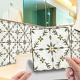 thumbnail image 1 of 10 PCS Peel and Stick Floor Tile, 6"x6" Vinyl Moroccan Style Floor Tiles, Removable and Waterproof Flooring Tiles for Renters, Stick on Floor Tiles for Bathroom, Kitchen, Staircase, 1 of 8