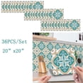 thumbnail image 1 of 10 PCS Peel and Stick Floor Tile, 6"x6" Vinyl Moroccan Style Floor Tiles, Removable and Waterproof Flooring Tiles for Renters, Stick on Floor Tiles for Bathroom, Kitchen, Staircase, 1 of 10