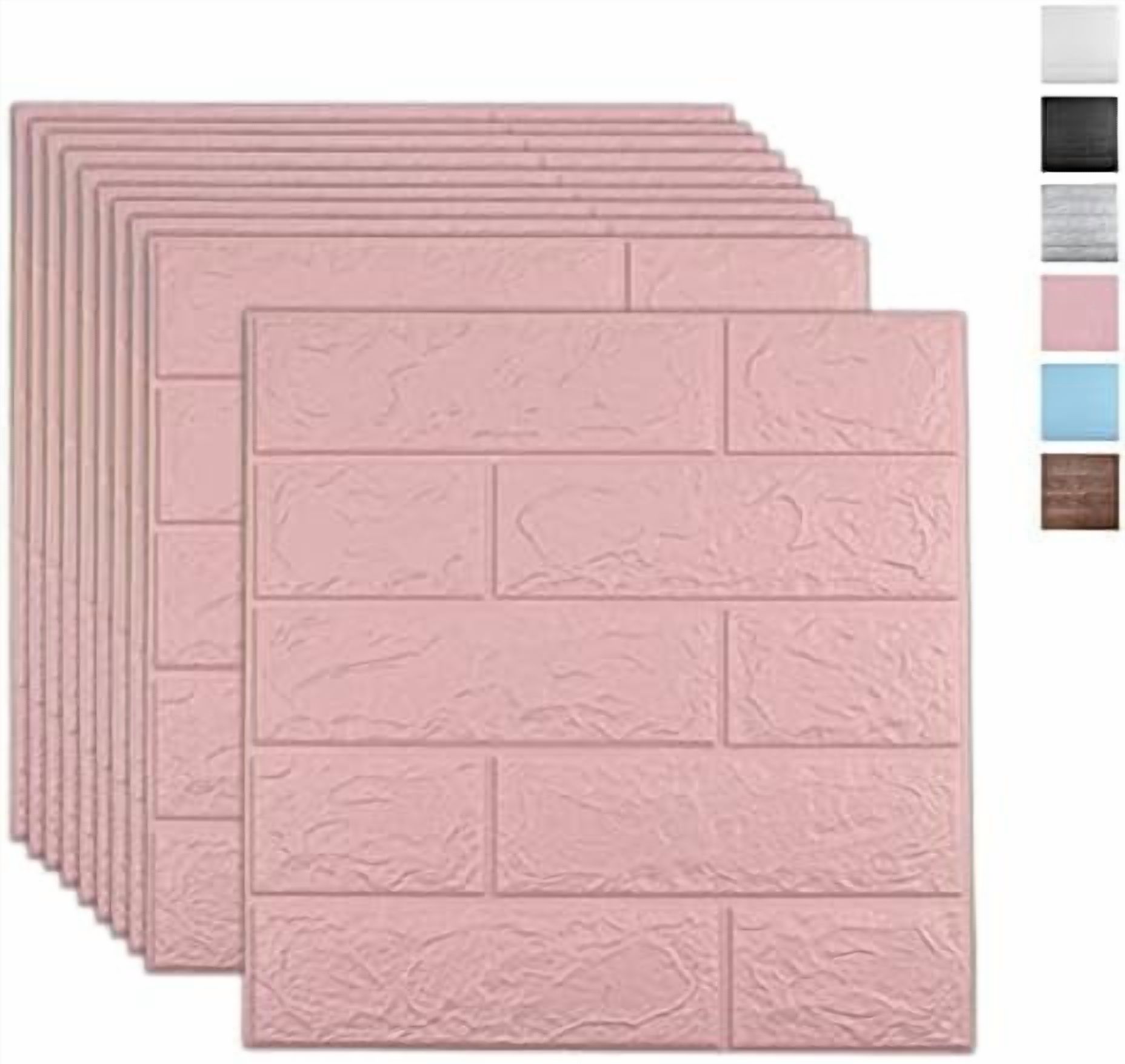 10 PCS Pink 3D Wall Panels, 14.5 sq.feet Coverage, Printable Wallpaper ...
