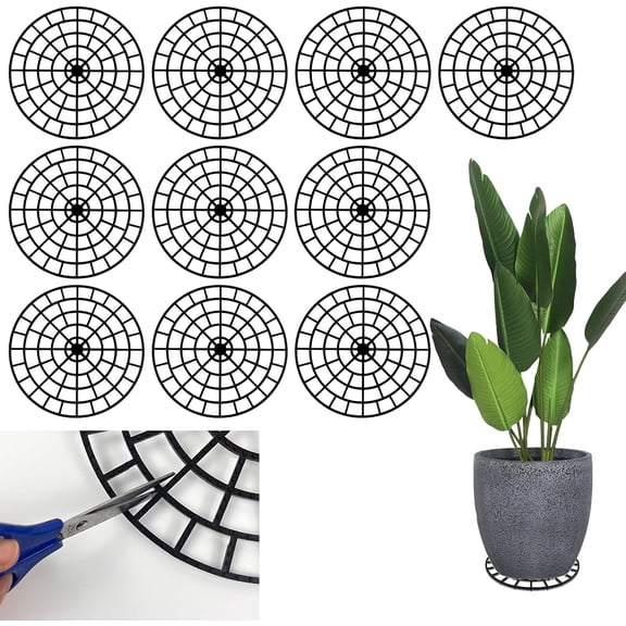 10 PCS Plant Riser for Pots In/Outdoor, Patio & Deck Floor Protector Flower Plant Stands 12 inch Adjustable Pot Risers Plant Trivets Pot Elevator Deck Planter Base Protect Deck & Patio Floor