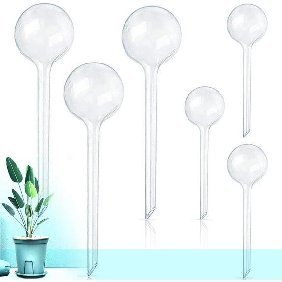 10 PCS Plastic Clear Self-Watering Bulbs,Garden Plant Watering Bulb,Plastic Automatic Devices Watering Globe for Indoor Outdoor Plants,Flowers