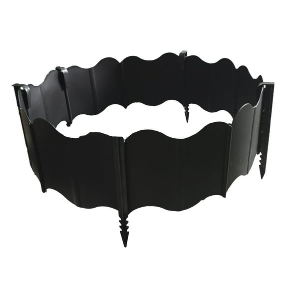 10 PCS Plastic Garden Edging Boards with 5 Stakes - Durable Modular Fence for Lawn and Flowerbed Decoration, Easy Installation and Low Maintenance