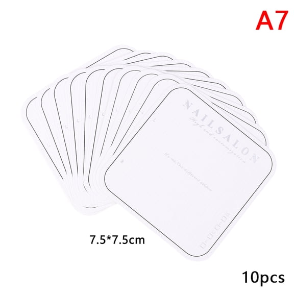10 PCS Press-On Nail Packaging Display Handmade False Nail Design Swatch Show Card Manicure Sample Display Salon