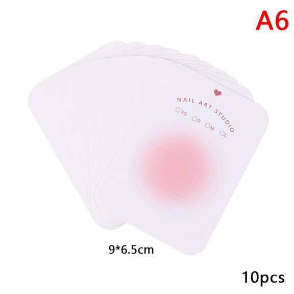 10 PCS Press-On Nail Packaging Display Handmade False Nail Design Swatch Show Card Manicure Sample Display Salon