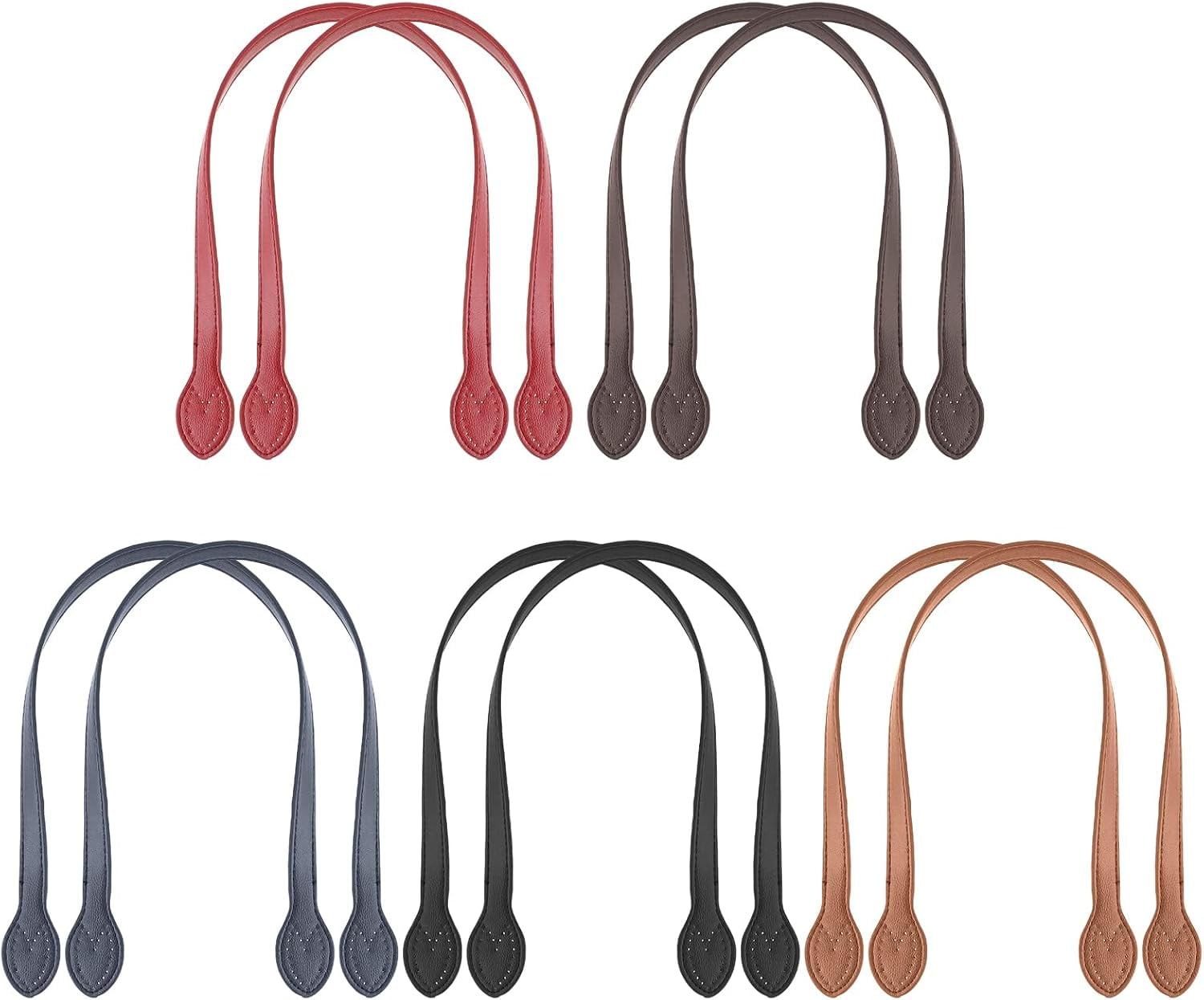 10 PCS Purse Straps Leather Straps Bag Handles Purse Making Supplies PU