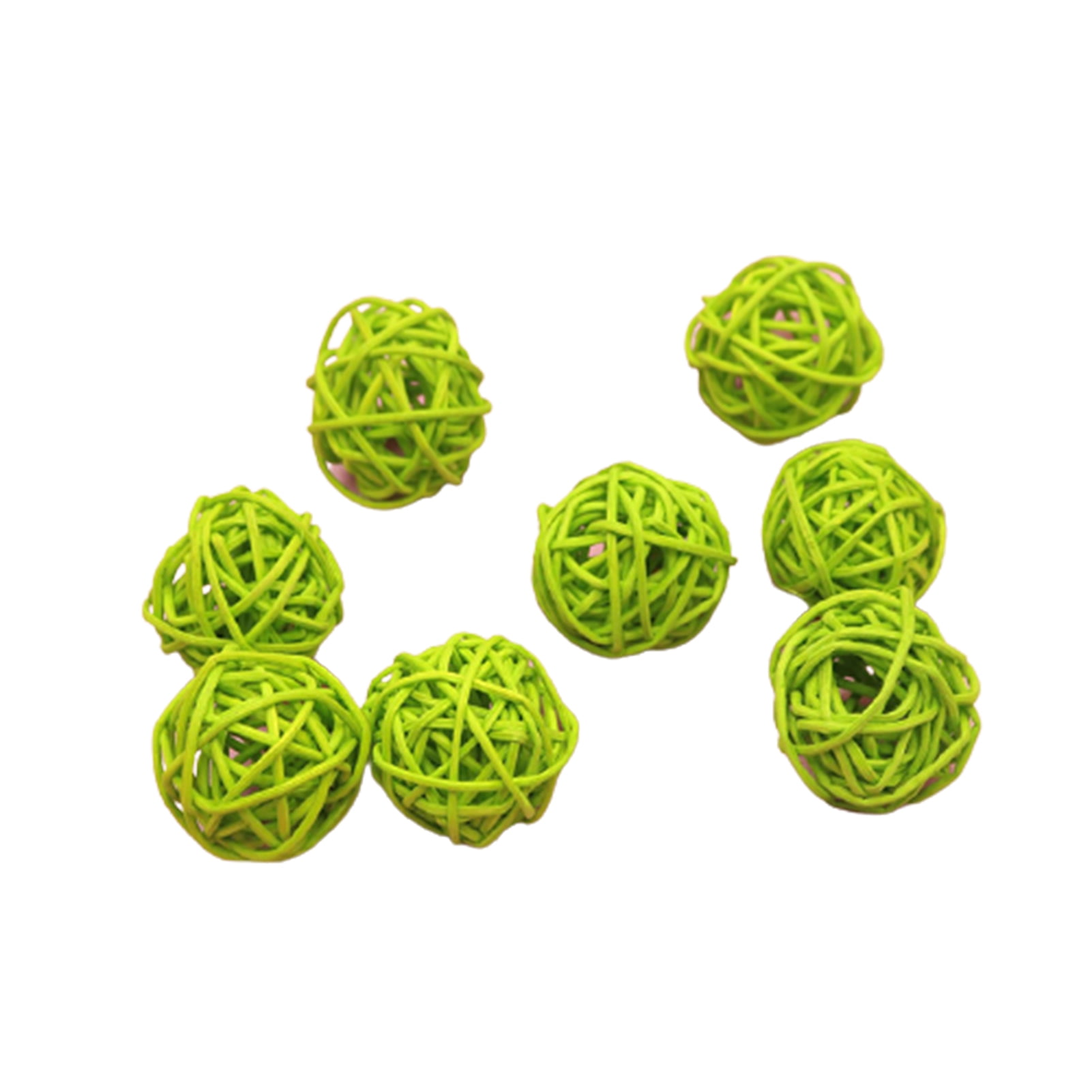 10 PCS Rattan Ball Natural Bamboo Decorative Ornament for Table Wedding